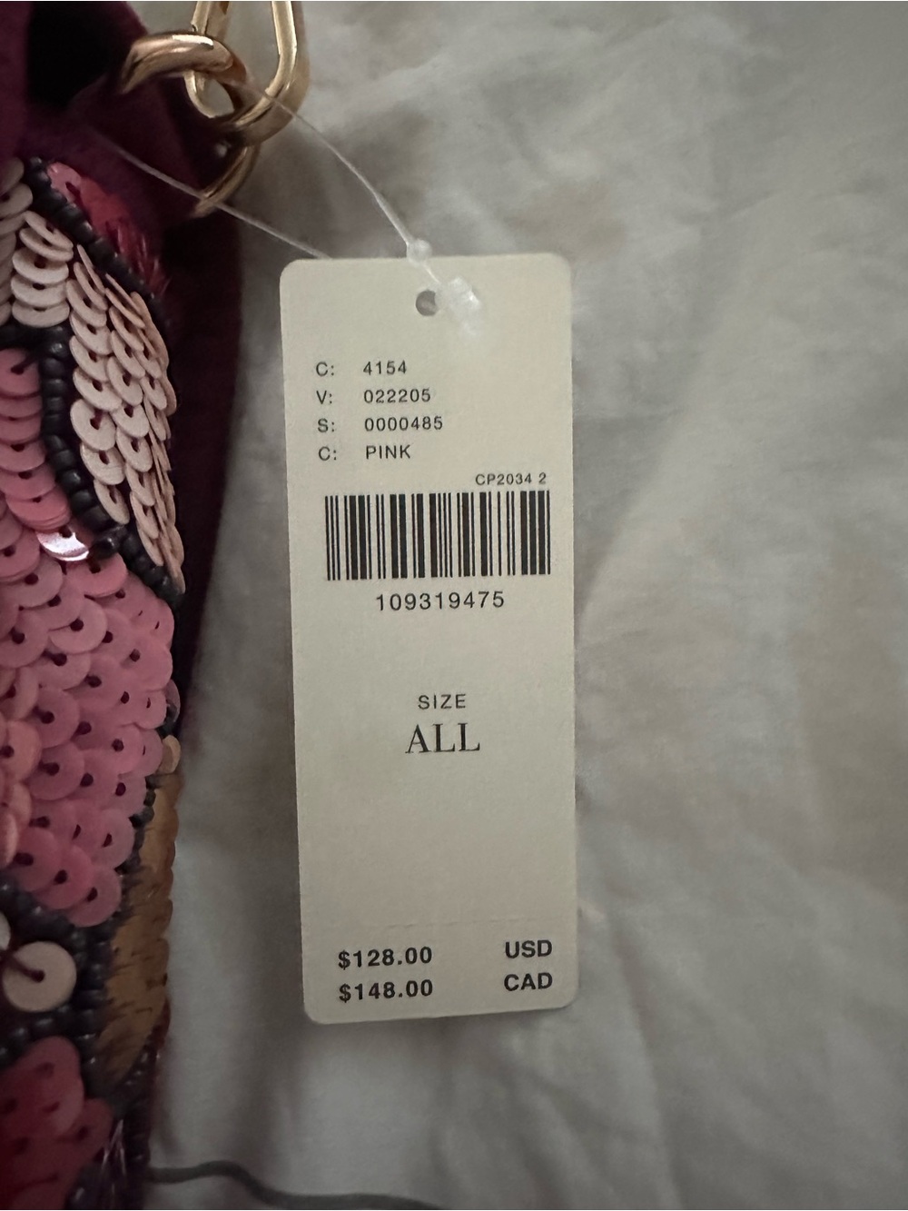 NWT Maeve Audra Embellished Shoulder Bag Pink Floral - Picture 7 of 7